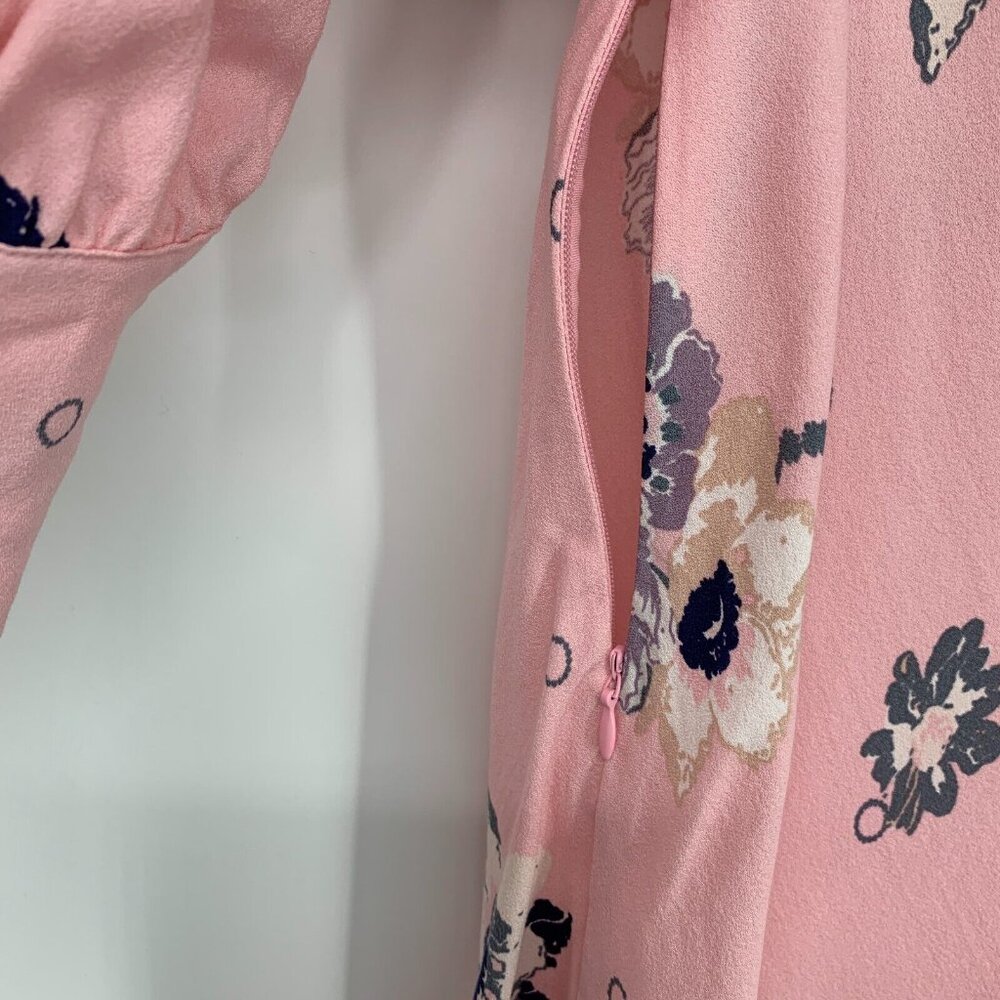 Free People Dress Sunshadows Mini Pink Floral Long Sleeve NWT - Picture 16 of 16